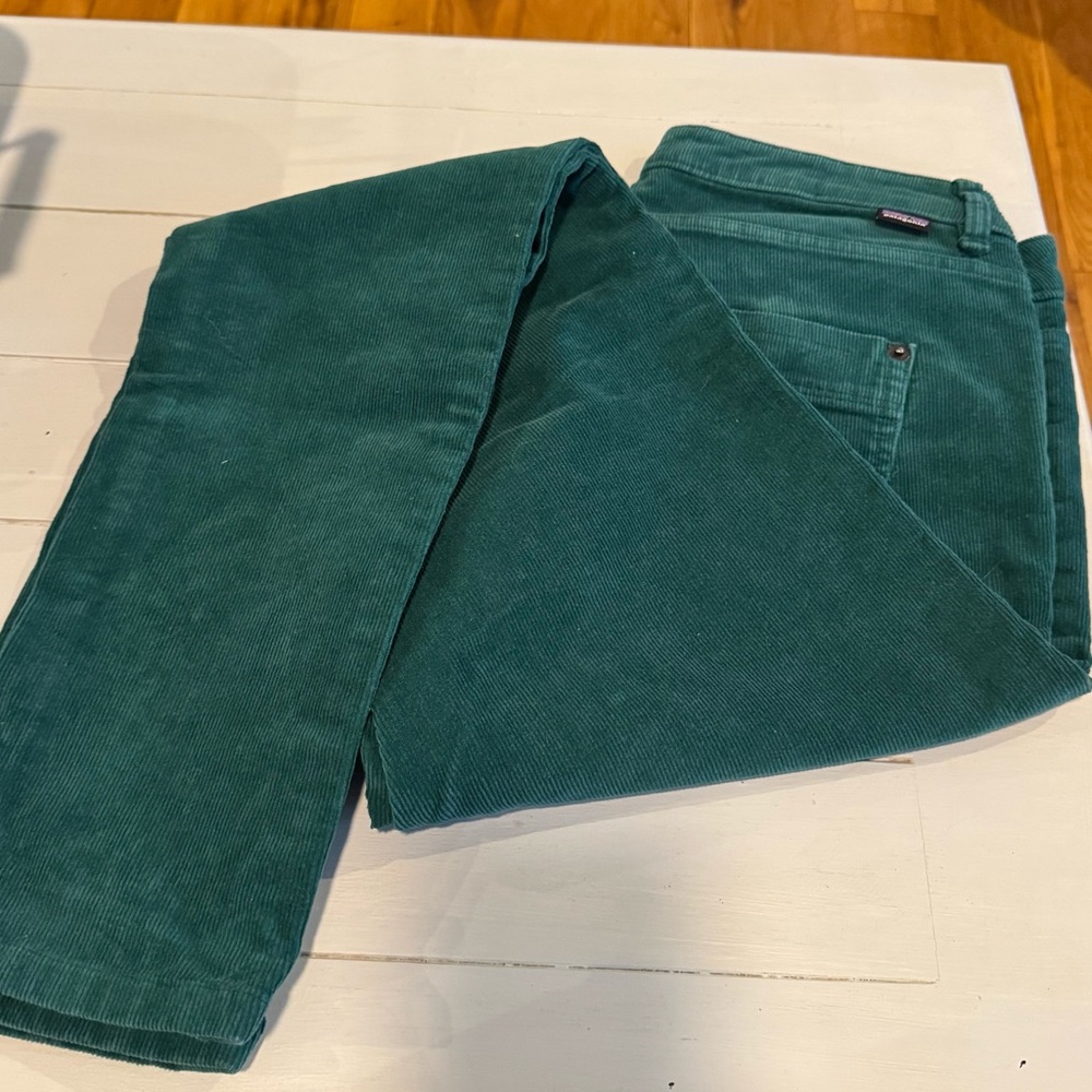 Women’s corduroy green pants. Size 30 Patagonia.
